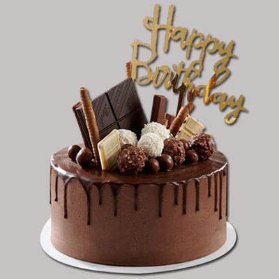 "Round shape Ferrer Rocher chocolate cake - 2 kgs - Click here to View more details about this Product